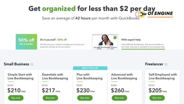 Bookkeeping Pricing Packages: QuickBooks Live